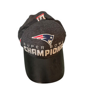New Era NFL New England Patriots Gray Vegan Leather Champions Baseball Hat Men